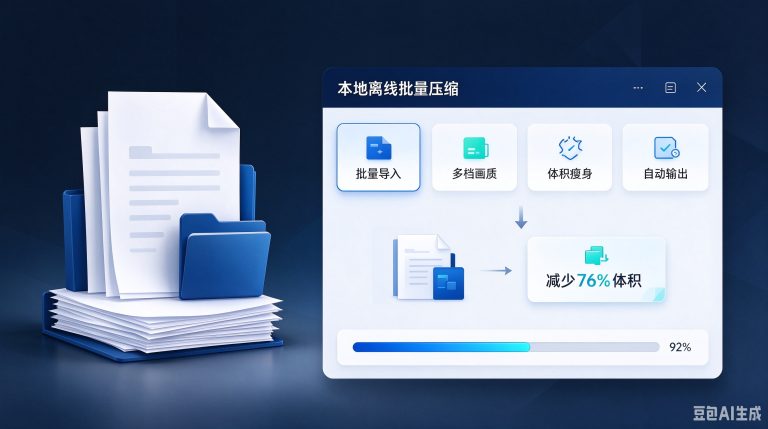 OakPDF 批量压缩工具｜本地离线 PDF 批量瘦身，多档位画质调节